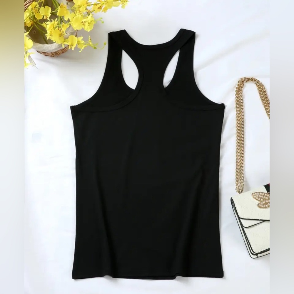Black Graphic Tank Top - Picture 2 of 5